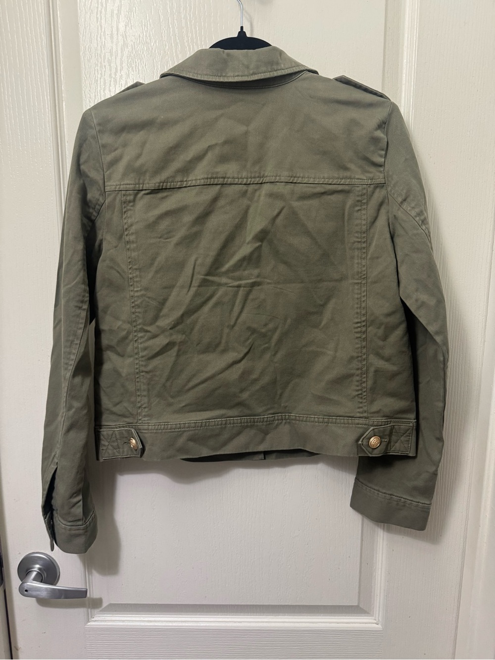 Talbots Olive Green Utility Jacket with Gold Buttons - Picture 4 of 5